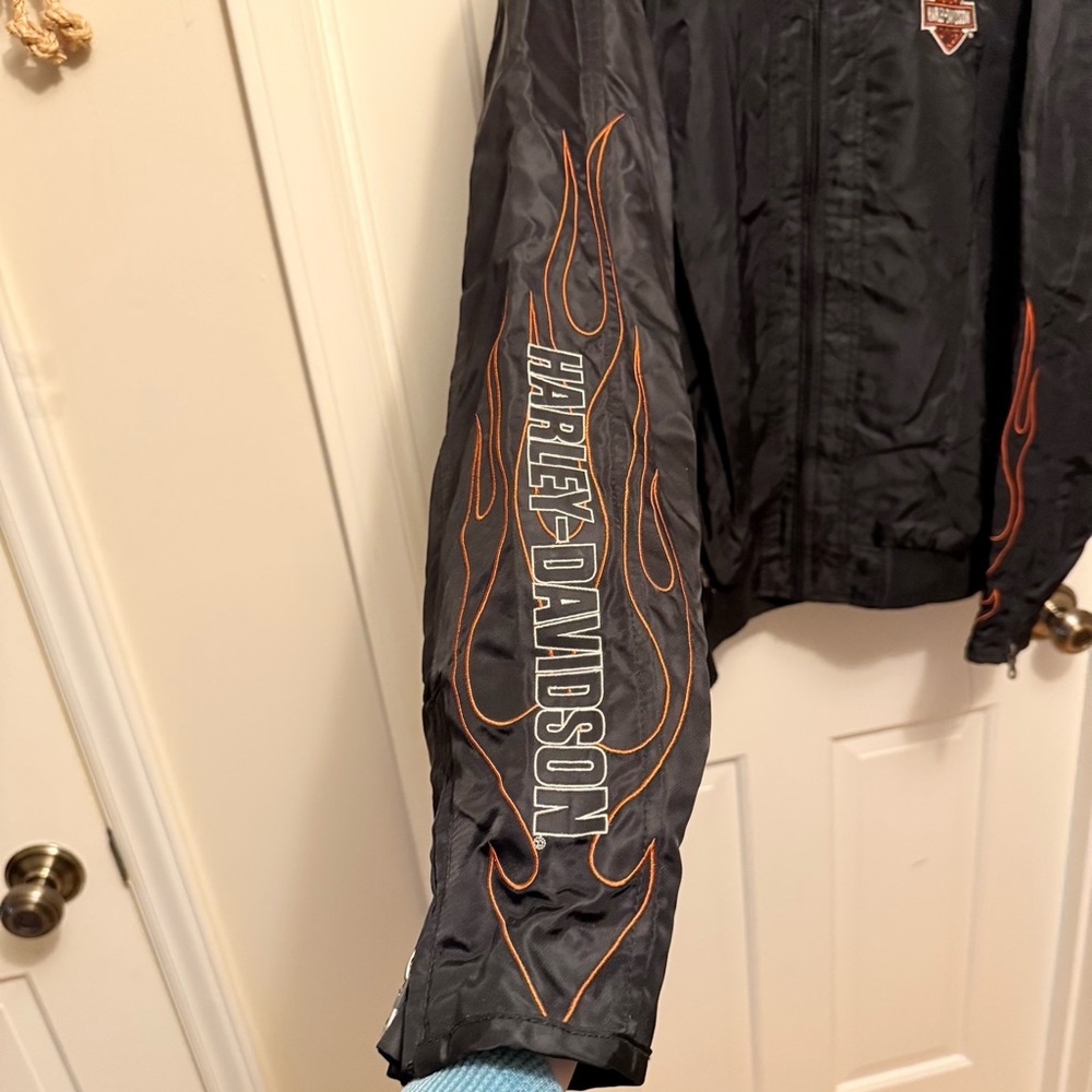 Harley-Davidson Black Nylon Bomber Jacket size XL - Picture 5 of 7